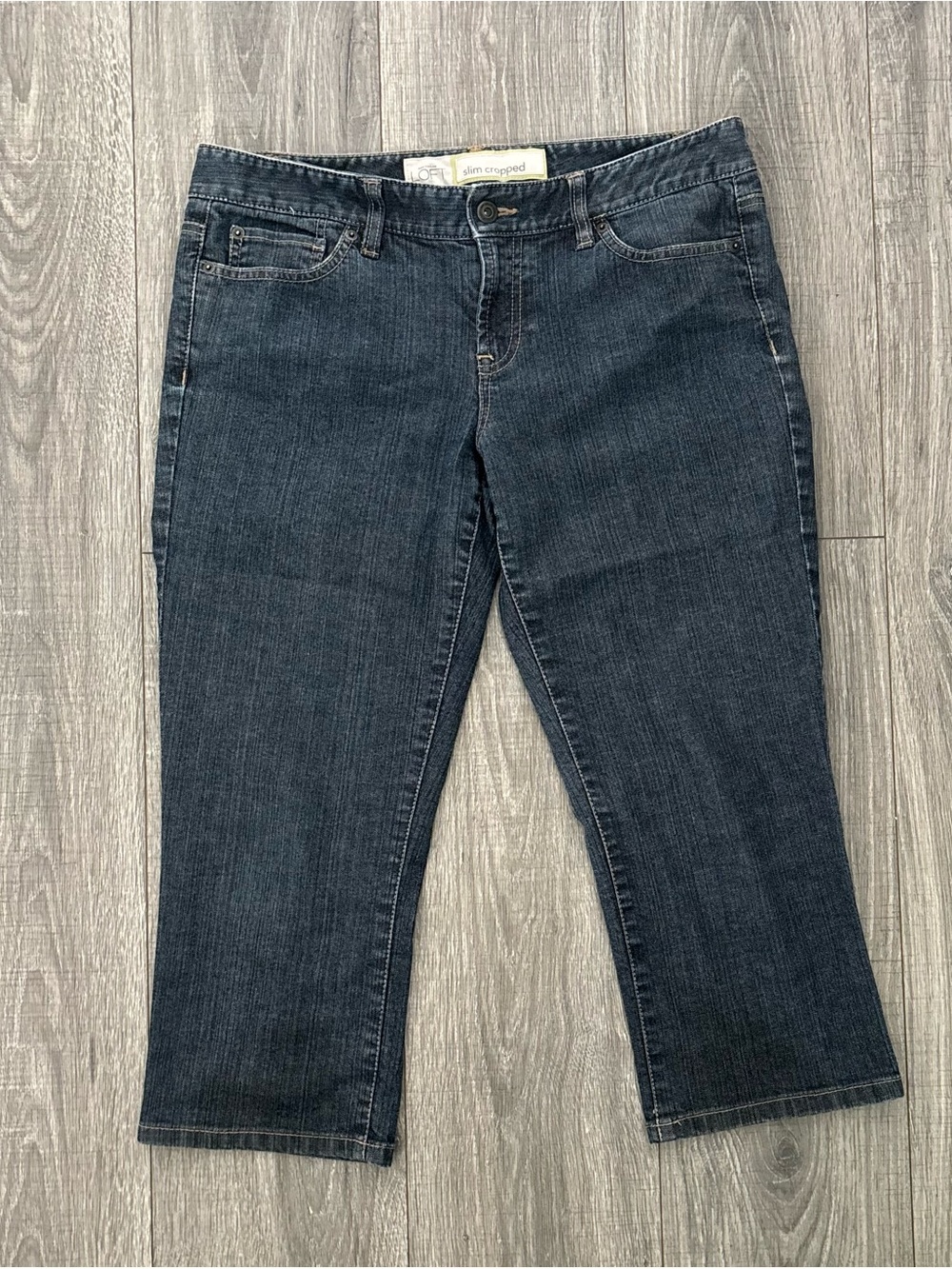 Ann Taylor LOFT Slim Cropped Jeans Women’s Size 8 Dark Wash Stretch Denim